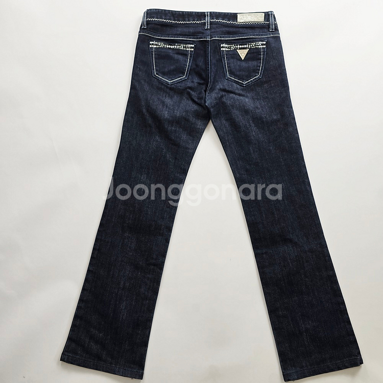 게스 청바지 부츠컷 진청 약스판 사이즈27 R2525--0