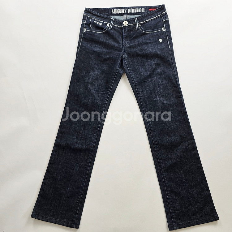 게스 청바지 부츠컷 진청 약스판 사이즈27 R2525--4