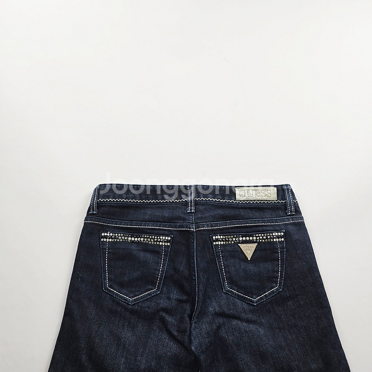 게스 청바지 부츠컷 진청 약스판 사이즈27 R2525--1