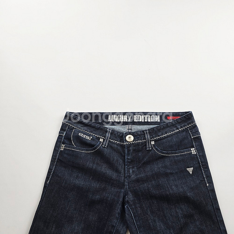 게스 청바지 부츠컷 진청 약스판 사이즈27 R2525--2