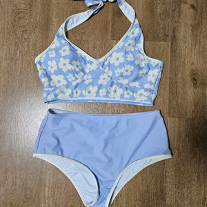 샵사이다 홀터넥 하이웨이스트 수영복 L