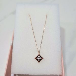 14k블랙 에폭시 목걸이 핑크골드