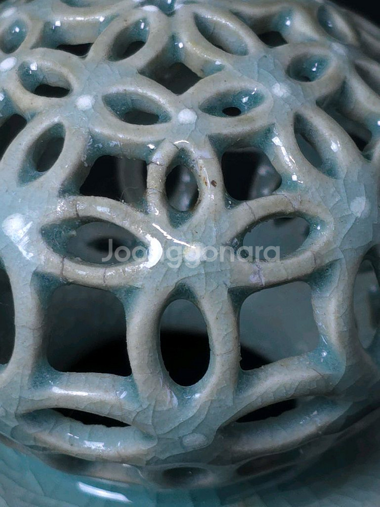 해강 유근형 칠보무늬투각향로--2