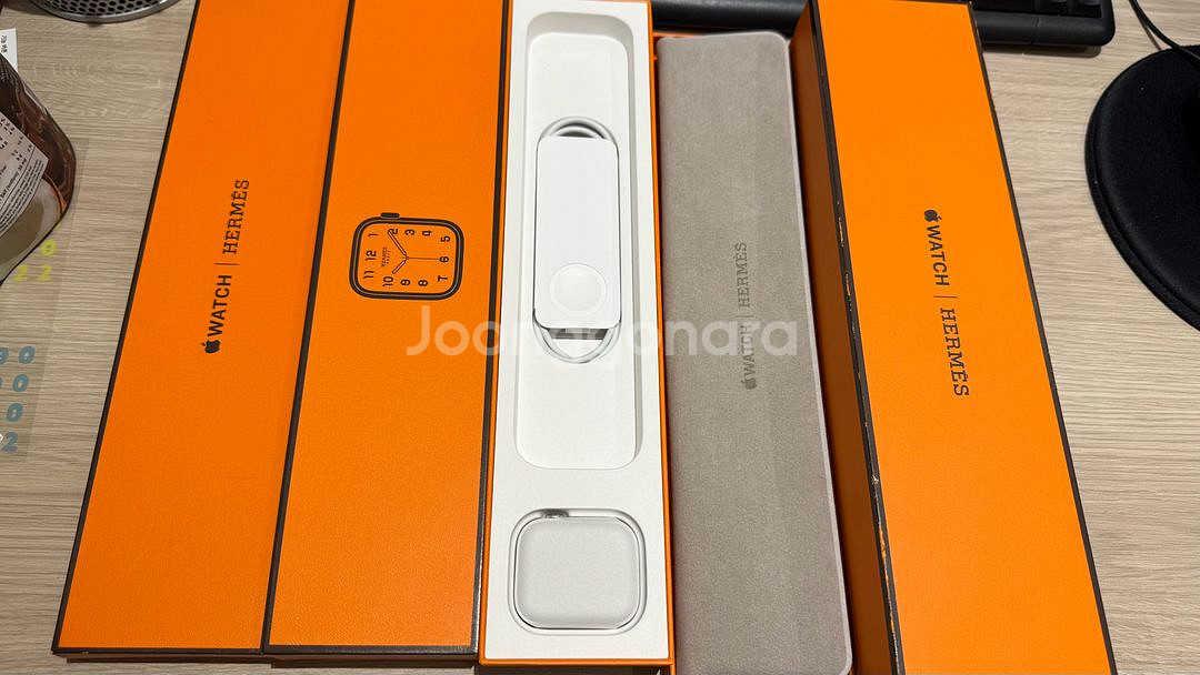 애플워치7 45mm 에르메스+정품 가죽밴드--0