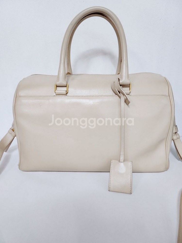 생로랑 크림 더플백 2way백 토트겸 숄더백 미디움--1