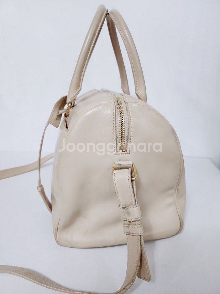 생로랑 크림 더플백 2way백 토트겸 숄더백 미디움--4