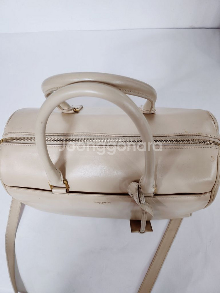 생로랑 크림 더플백 2way백 토트겸 숄더백 미디움--6