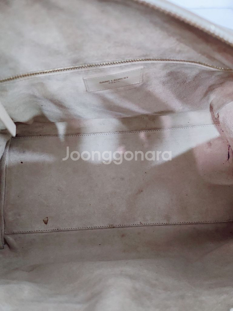 생로랑 크림 더플백 2way백 토트겸 숄더백 미디움--7