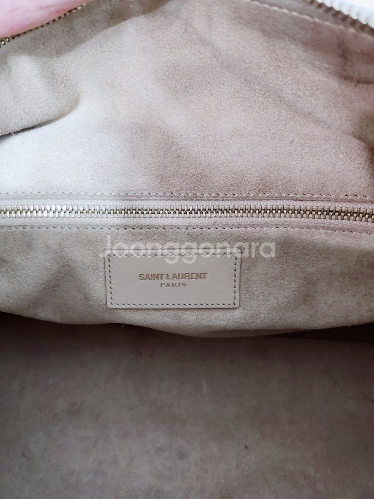 생로랑 크림 더플백 2way백 토트겸 숄더백 미디움--8