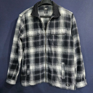 퀵실버 스트라이프 체크 남성 오버핏 95 자켓