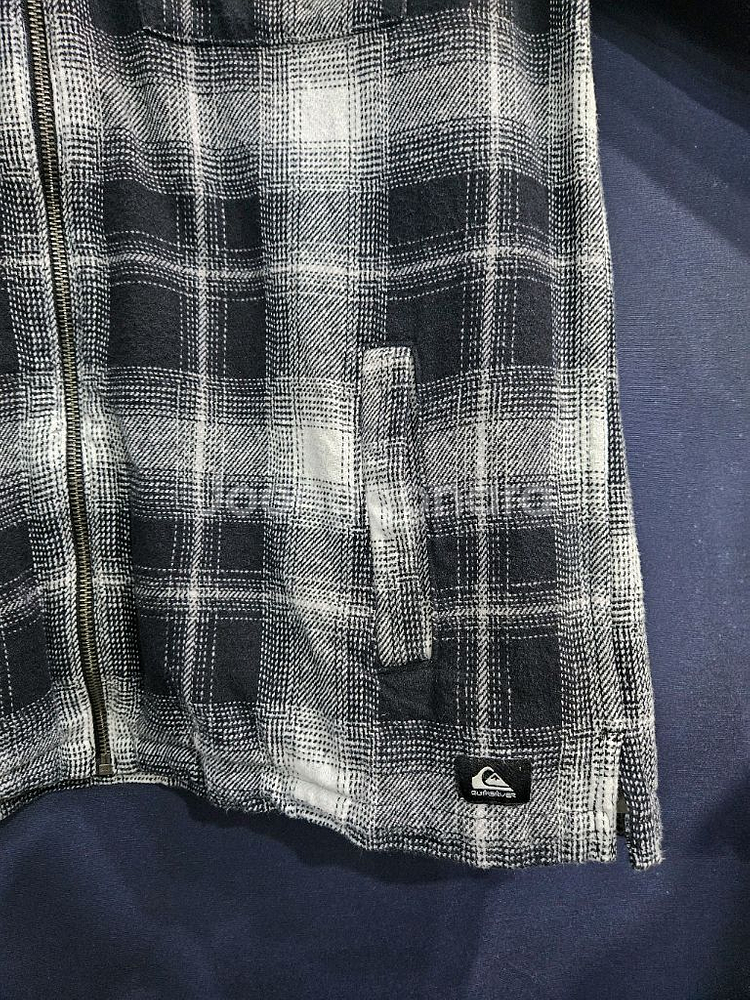 퀵실버 스트라이프 체크 남성 오버핏 95 자켓--5