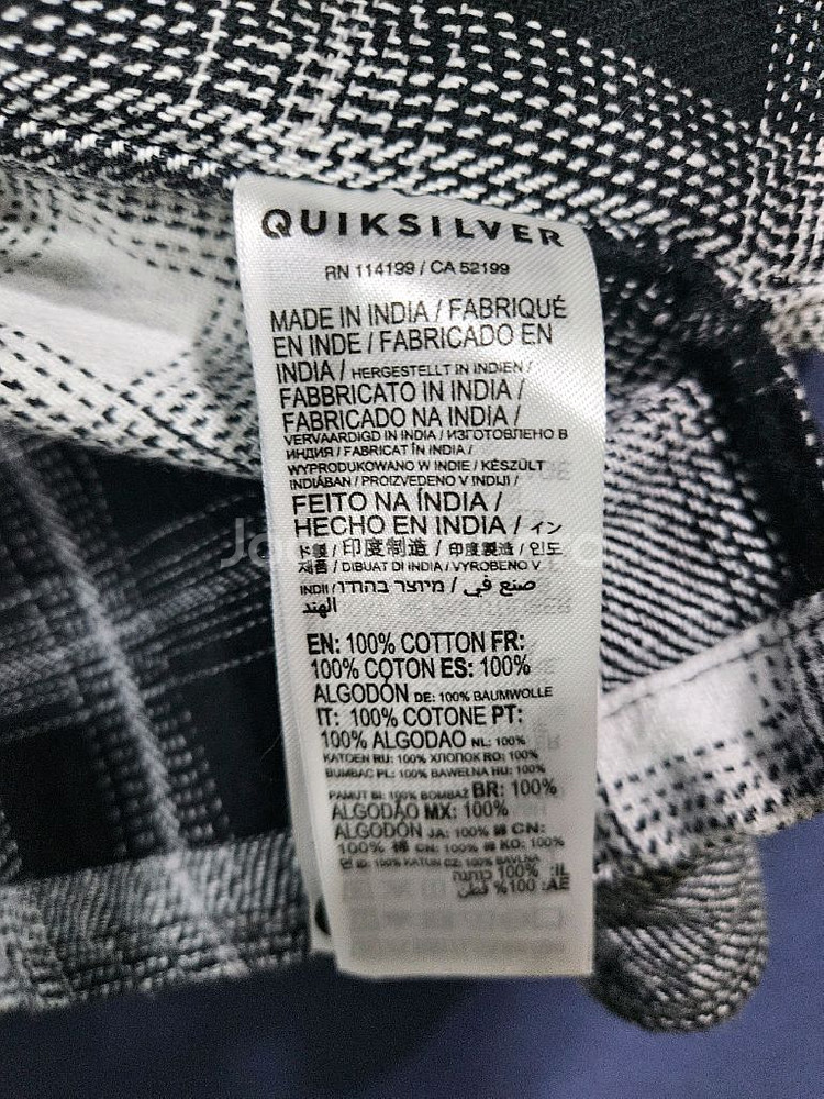 퀵실버 스트라이프 체크 남성 오버핏 95 자켓--7