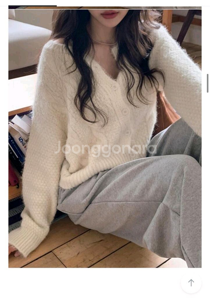 울니트 가디건--0