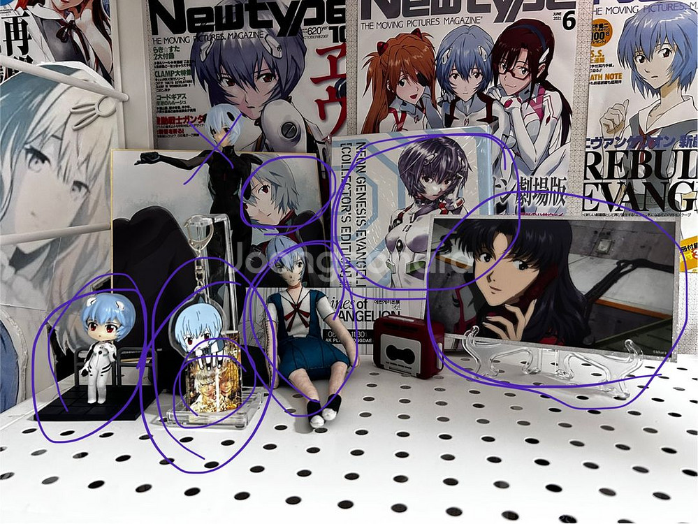 에반게리온 아야나미 레이 키링 책 피규어 인형 일괄--0