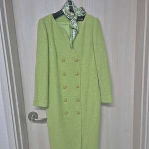 모조에스핀 초록 트위드원피스