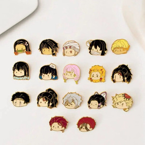 귀멸의 칼날 캐릭터 금속 뱃지 브로치