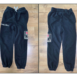 아동 조거 체육복 바지 블랙 주머니 하트 [8-9세]