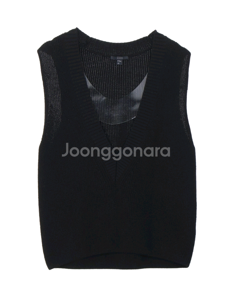 코스 니트조끼 베스트 여성의류 울조끼 울100%--0