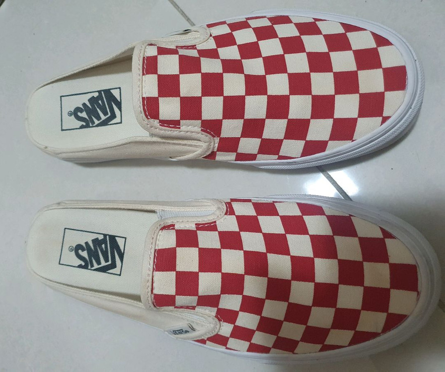 반스 체커보드 슬립온 뮬 240--1