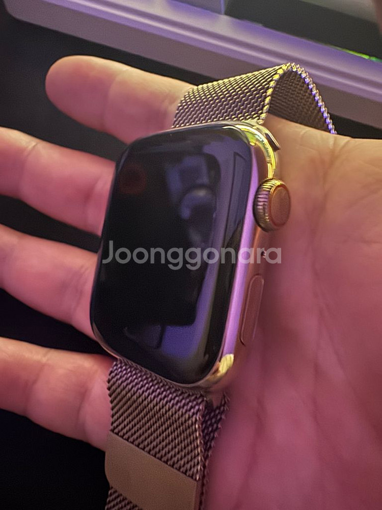 애플워치7 스테인리스 골드 45mm--3