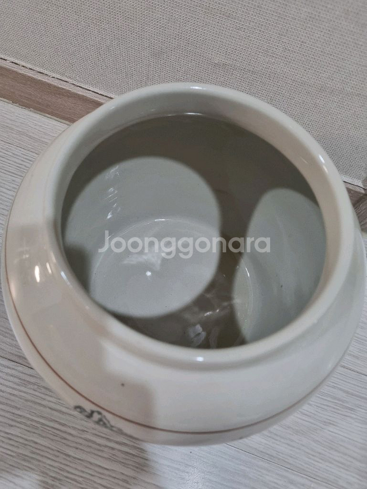 뚜껑있는 소나무 학 그림 도자기--4
