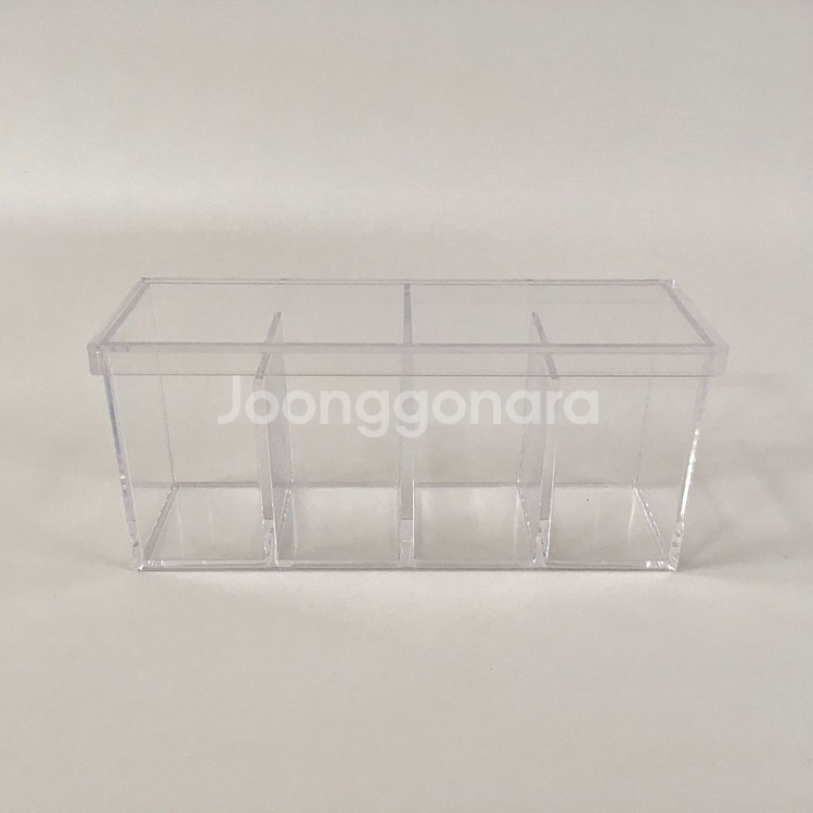 빈티지 자연주의 다용도 투명 아크릴 보관함 정리함 수납--0