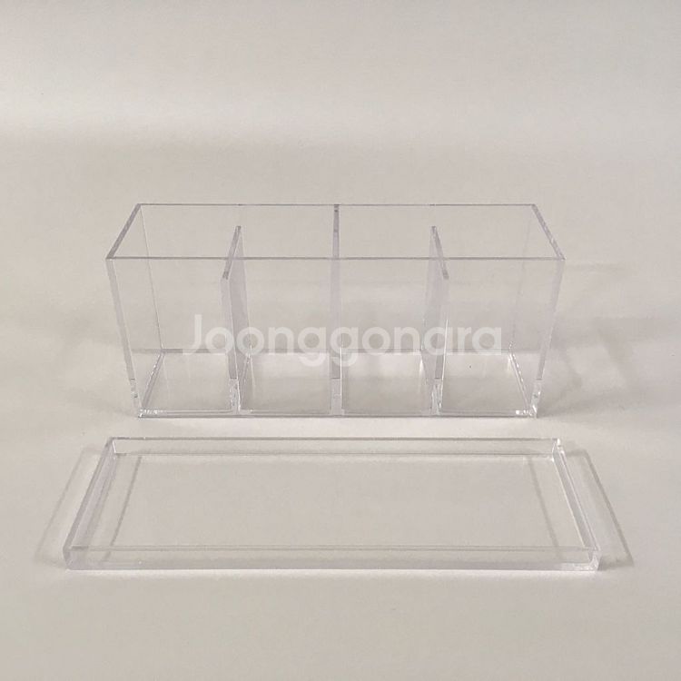 빈티지 자연주의 다용도 투명 아크릴 보관함 정리함 수납--2