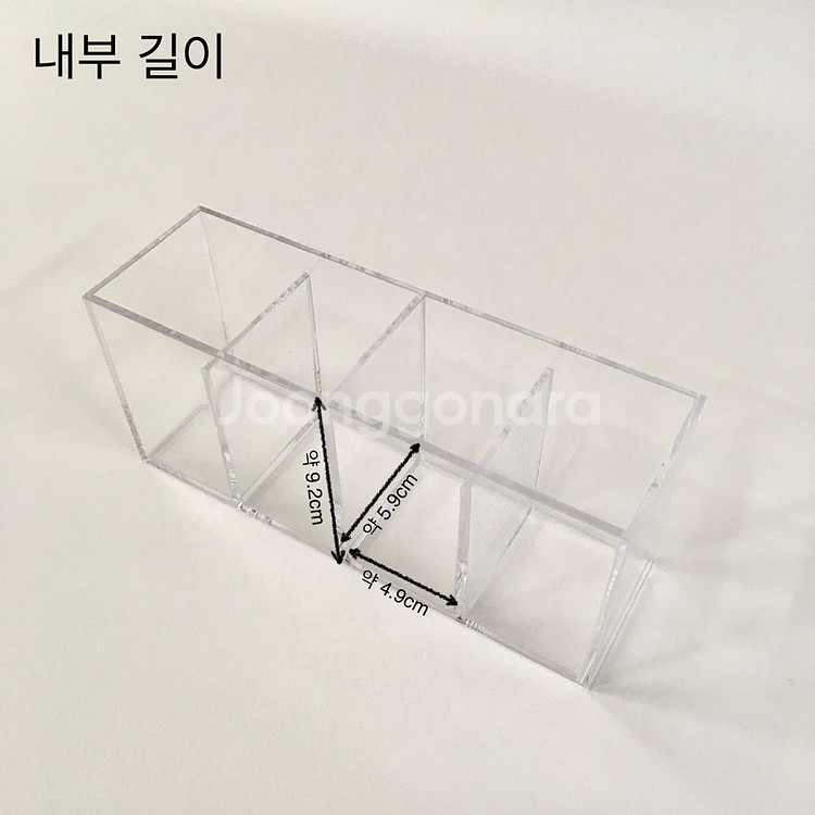 빈티지 자연주의 다용도 투명 아크릴 보관함 정리함 수납--4