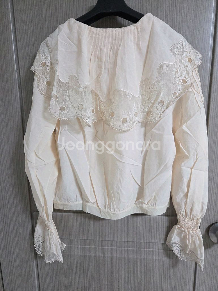 타임 레이스 블록 크롭 블라우스 랑방 마인 더캐시미어--6