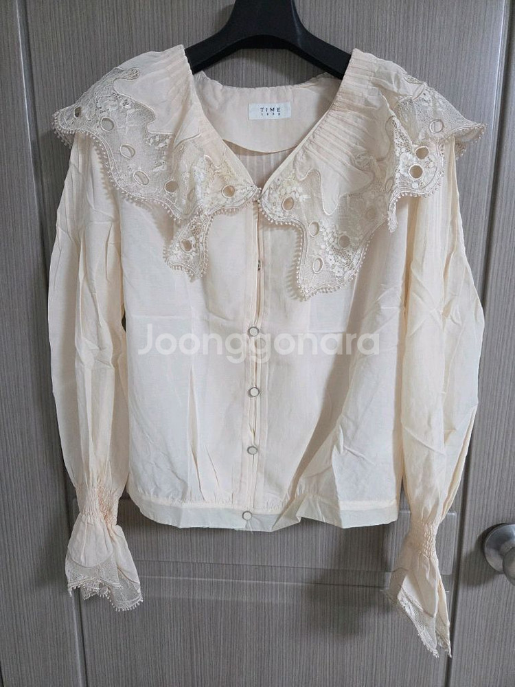 타임 레이스 블록 크롭 블라우스 랑방 마인 더캐시미어--5