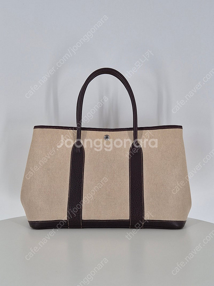 에르메스 가든파티 36 토트백 (베이지+브라운)--0
