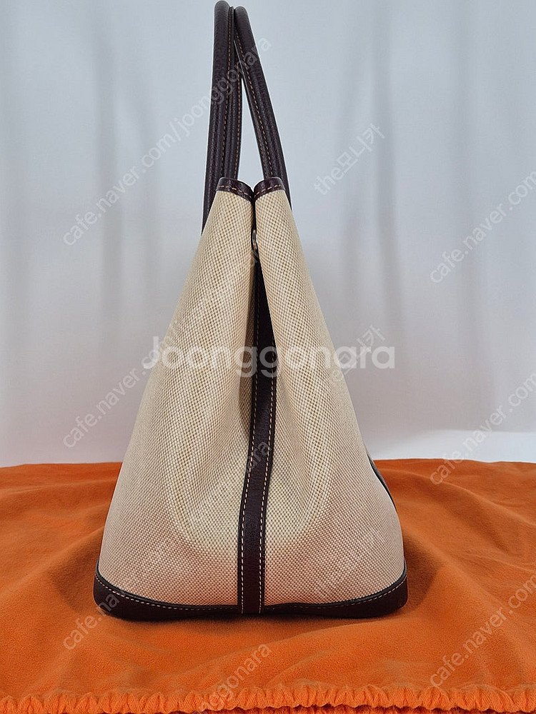 에르메스 가든파티 36 토트백 (베이지+브라운)--3