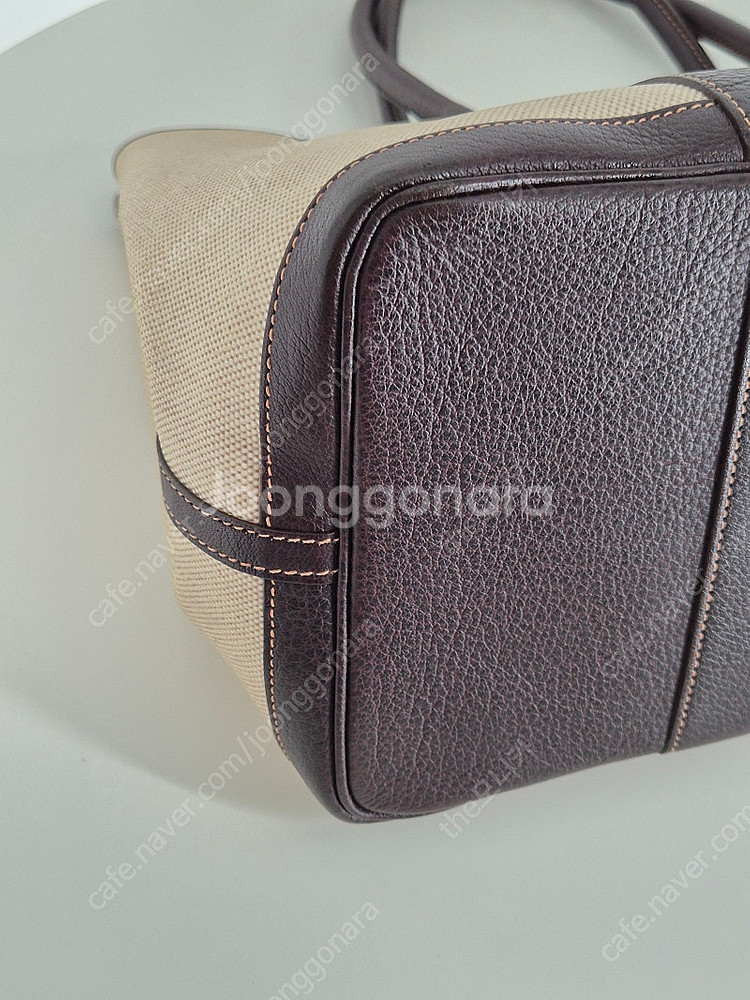 에르메스 가든파티 36 토트백 (베이지+브라운)--5