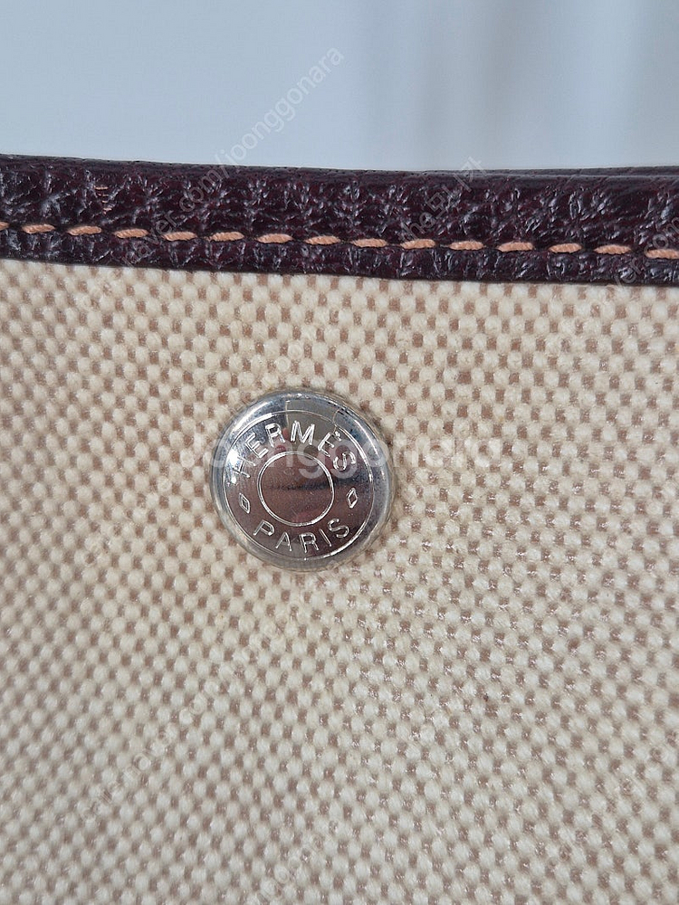 에르메스 가든파티 36 토트백 (베이지+브라운)--7