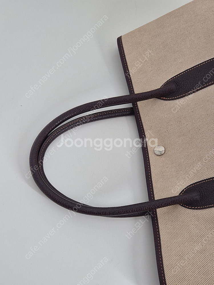 에르메스 가든파티 36 토트백 (베이지+브라운)--8