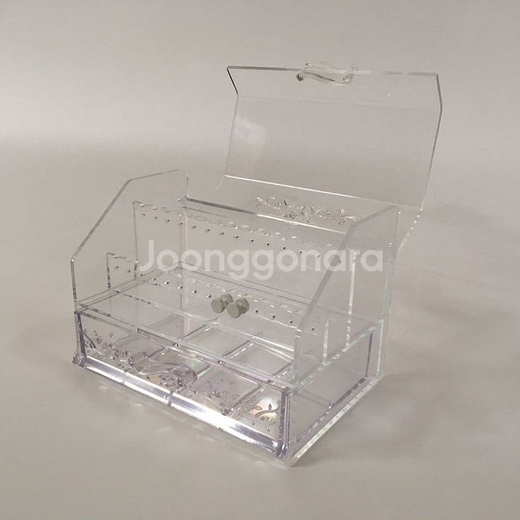 빈티지 자연주의 주얼리 투명 아크릴 보관함 / 악세사리--1