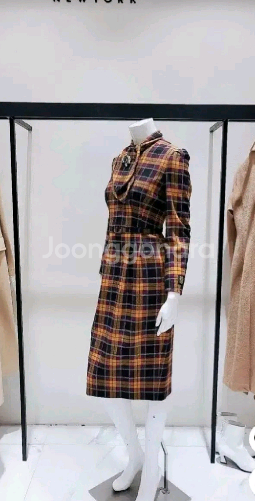 새상품 모조에스핀 스카프넥 원피스 55--1