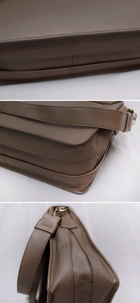 훌라 엘리스 원핸들 클래식 패드락 플랩 레더 사첼백 이미지