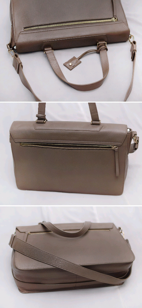 훌라 엘리스 원핸들 클래식 패드락 플랩 레더 사첼백 이미지