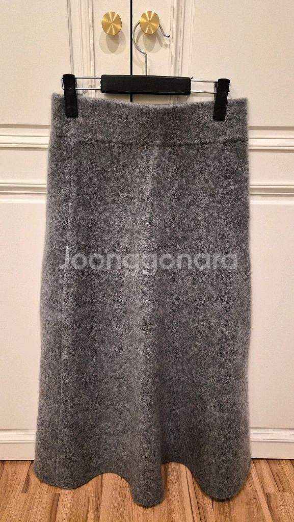 한섬 더캐시미어 캐시미어 블렌드 에이라인 니트 스커트--2