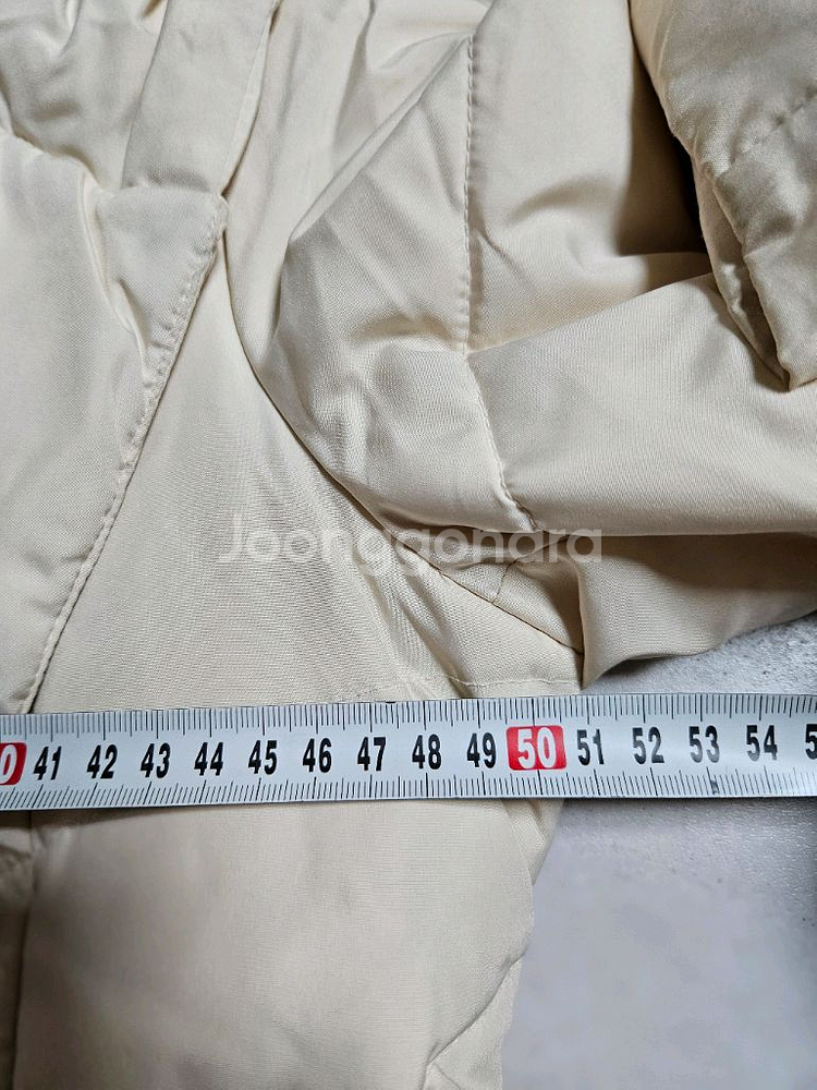 에스플러스 아이보리 후드 패딩 66--1