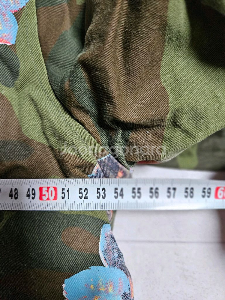 카모 플라워 패턴이 유니크한 후드 야상 77--1