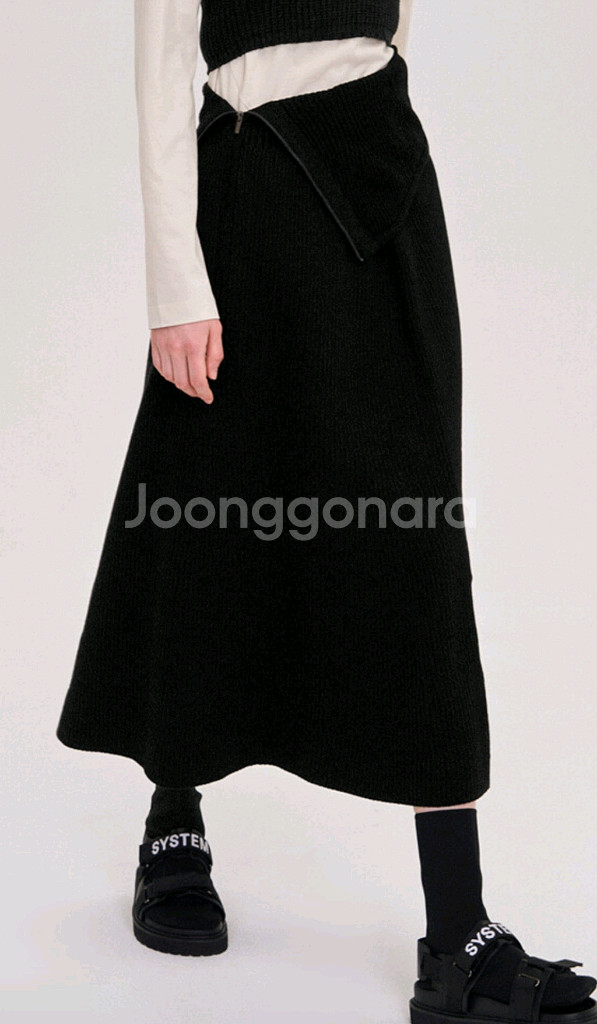 시스템 집업 니트 원피스--2