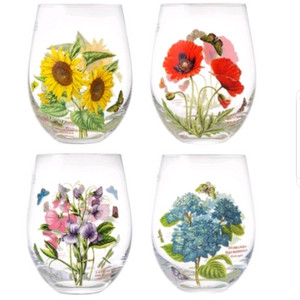 새상품.포트메리온 스템리스 와인잔 4p