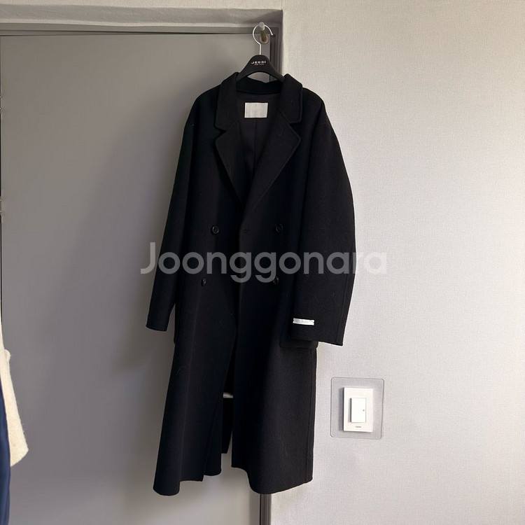 핸드메이드 롱 코트 블랙--2