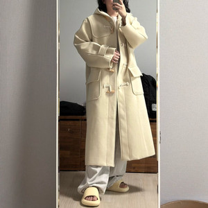 아이보리 연노랑 떡볶이 롱 코트