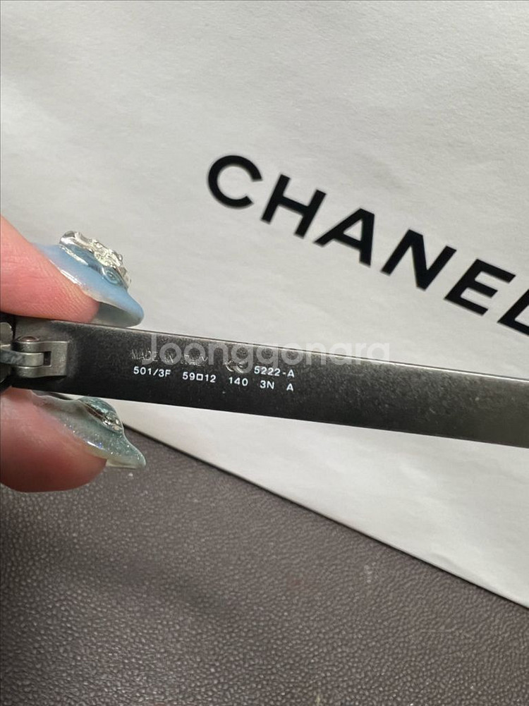 샤넬 캣츠아이 선글라스 블랙--8