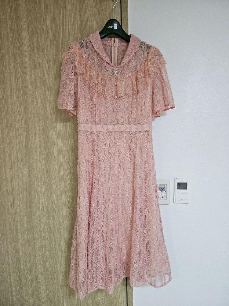 잇미샤 핑크 레이스원피스 55--2
