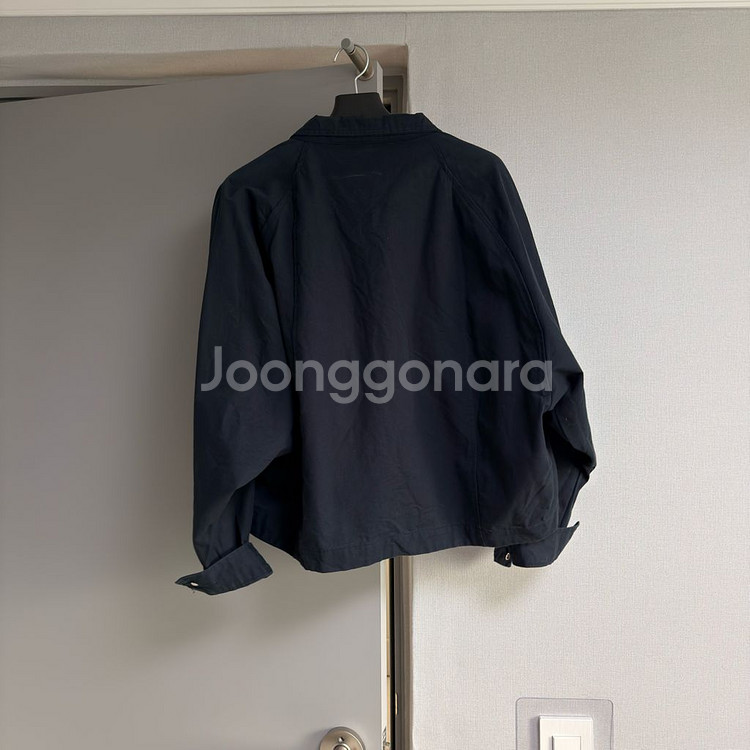 크롭 야상 자켓 네이비--3