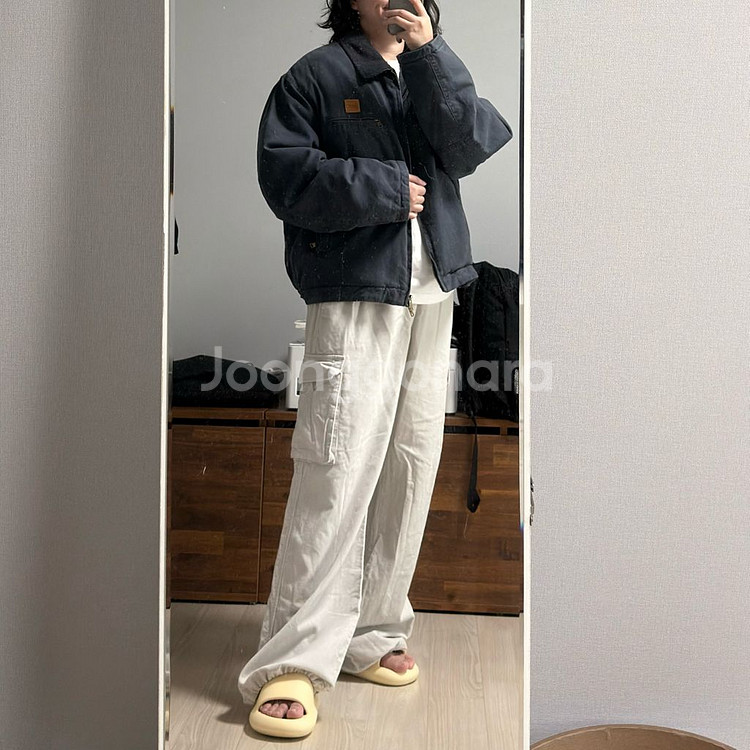 칼하트맛 워싱 누빔 자켓 네이비--0